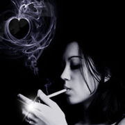 欧美黑白qq女生吸烟头像图片12