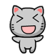 高兴-小灰猫qq表情