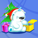 北极熊卡通qq表情-圣诞礼物