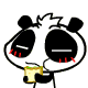 无知熊猫搞笑qq表情-吃东西