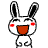 可白兔qq表情-大笑